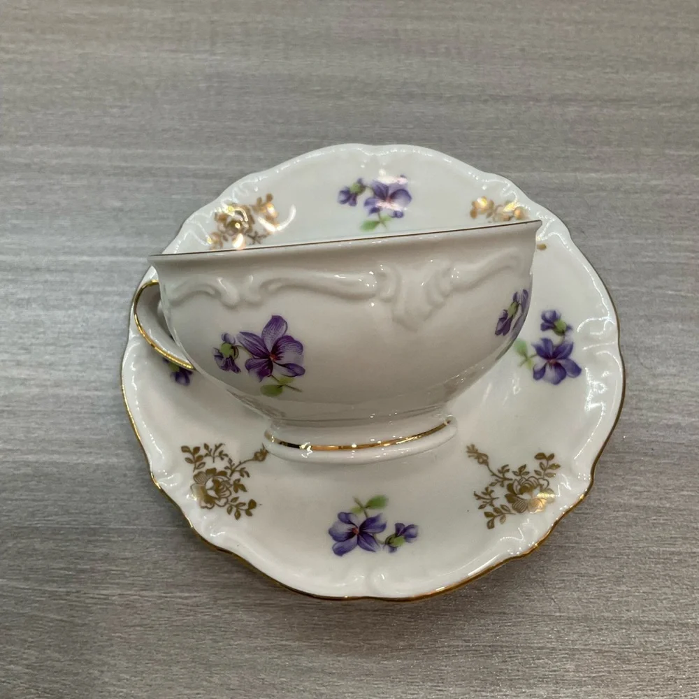 ROYAL HEIDELBERG WINTERLING‎ GERMANY BAVARIA PORCELAIN VILOET W/GOLD
